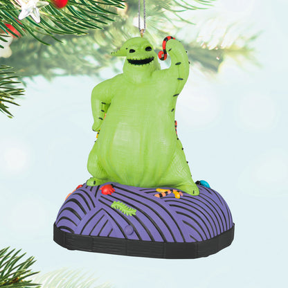 Hallmark 2024 Disney Tim Burton's The Nightmare Before Christmas Oogie Boogie Ornament With Sound and Motion