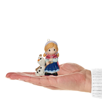 Hallmark 2024 Disney Precious Moments Frozen Anna and Olaf Porcelain Ornament