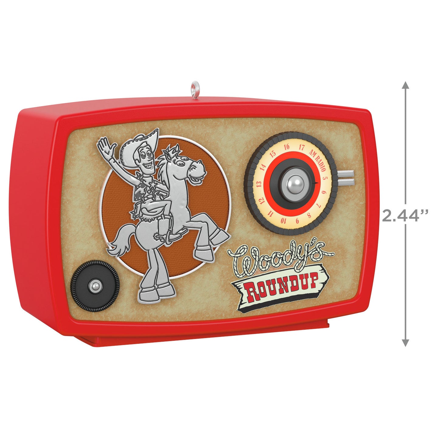 Hallmark Disney/Pixar Toy Story 2 Woody's Roundup Radio Ornament With Light and Sound