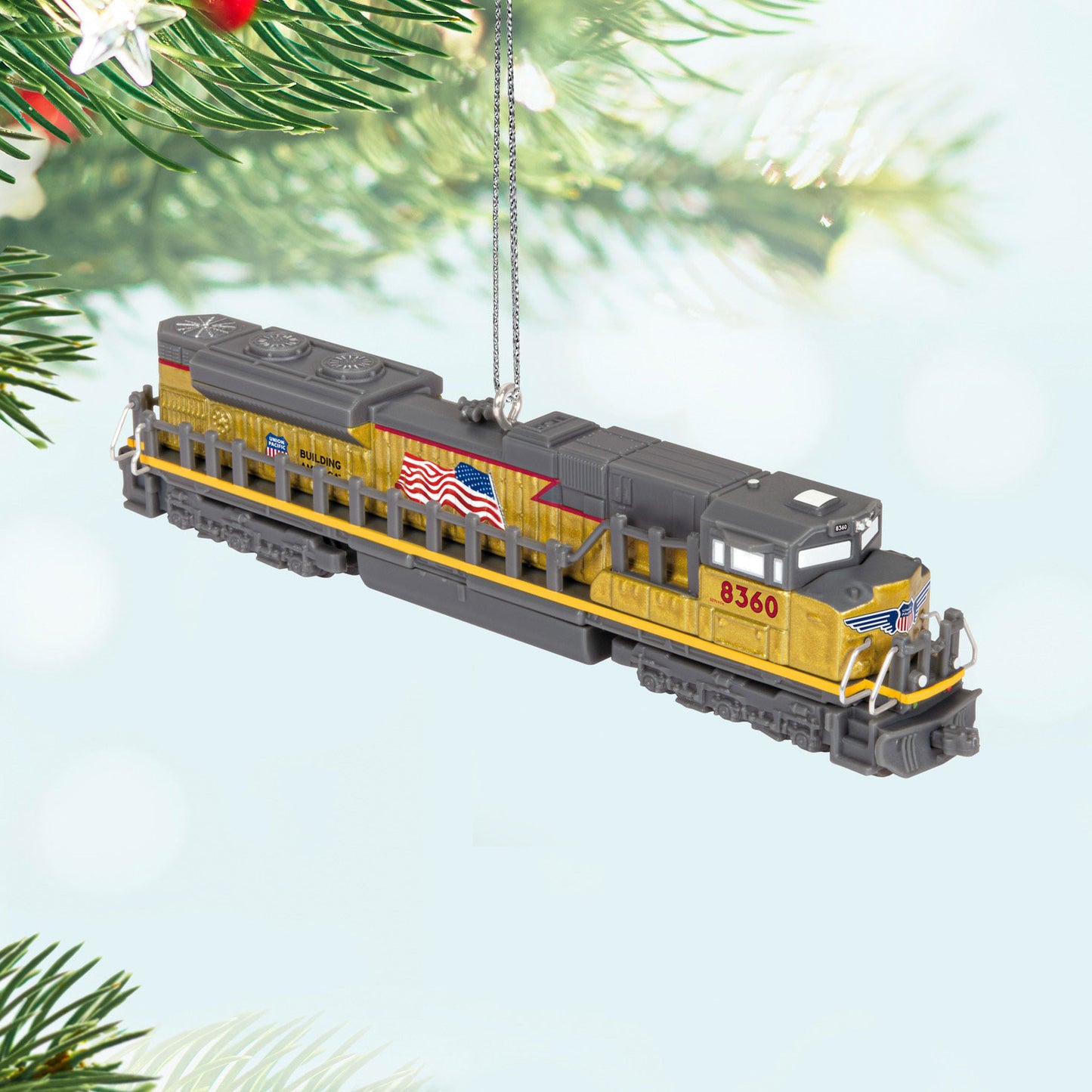 Hallmark 2024 Lionel® Trains Union Pacific Legacy SD70ACE Metallic Gold Metal Ornament Limited Edition