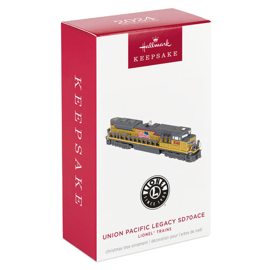 Hallmark 2024 Lionel® Trains Union Pacific Legacy SD70ACE Metallic Gold Metal Ornament Limited Edition