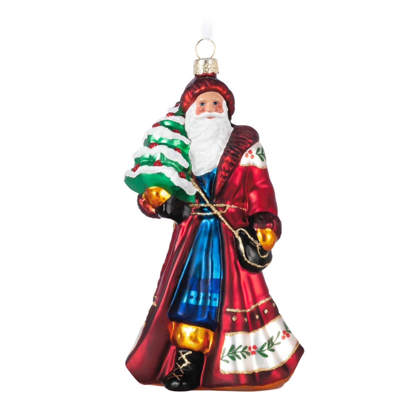 Hallmark Santa Claus Glass Ornament