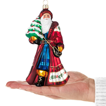 Hallmark Santa Claus Glass Ornament