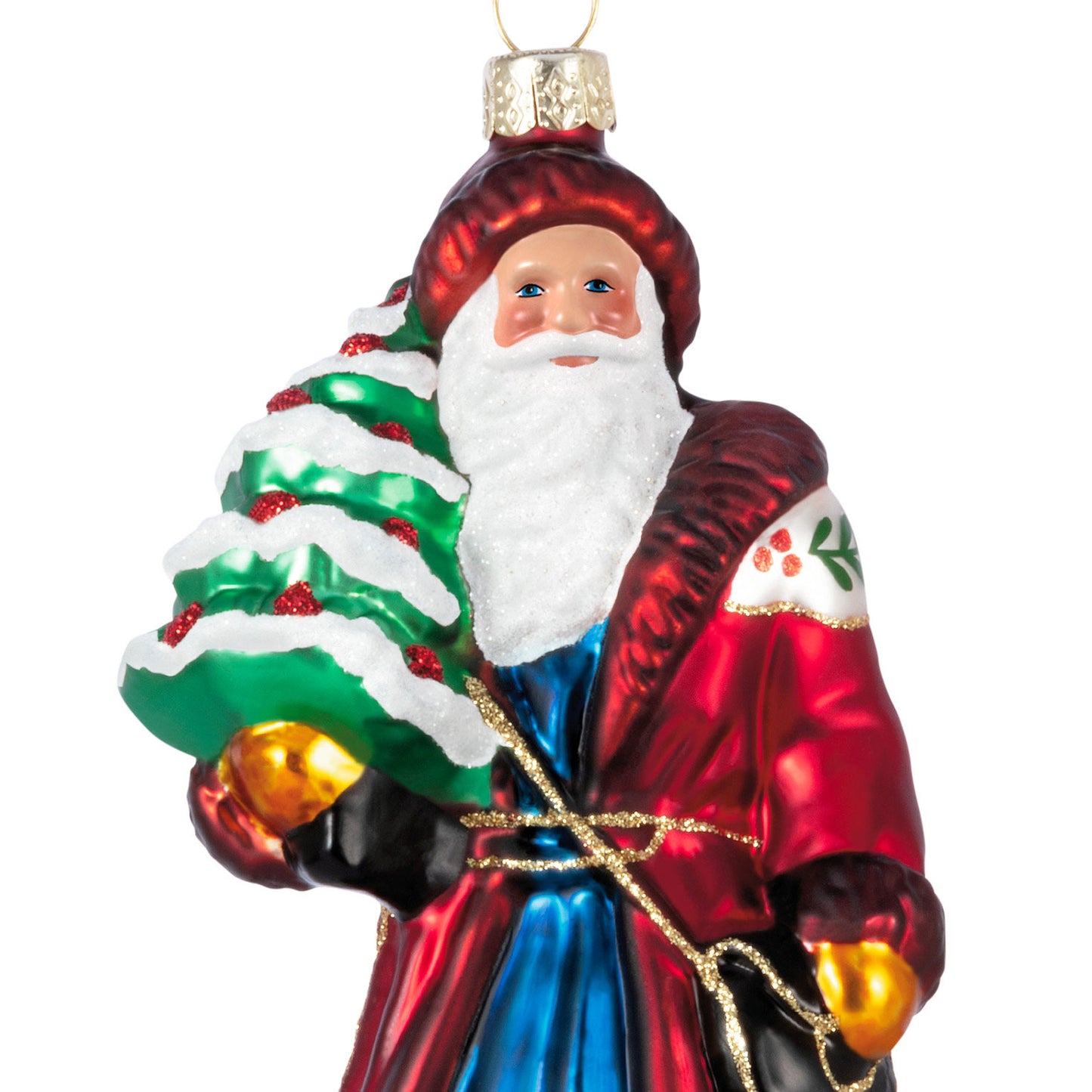 Hallmark Santa Claus Glass Ornament