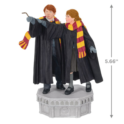 Hallmark 2024 Harry Potter and the Chamber of Secrets™ Collection Ron Weasley™ and Hermione Granger™ Ornament With Light and Sound