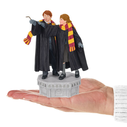 Hallmark 2024 Harry Potter and the Chamber of Secrets™ Collection Ron Weasley™ and Hermione Granger™ Ornament With Light and Sound