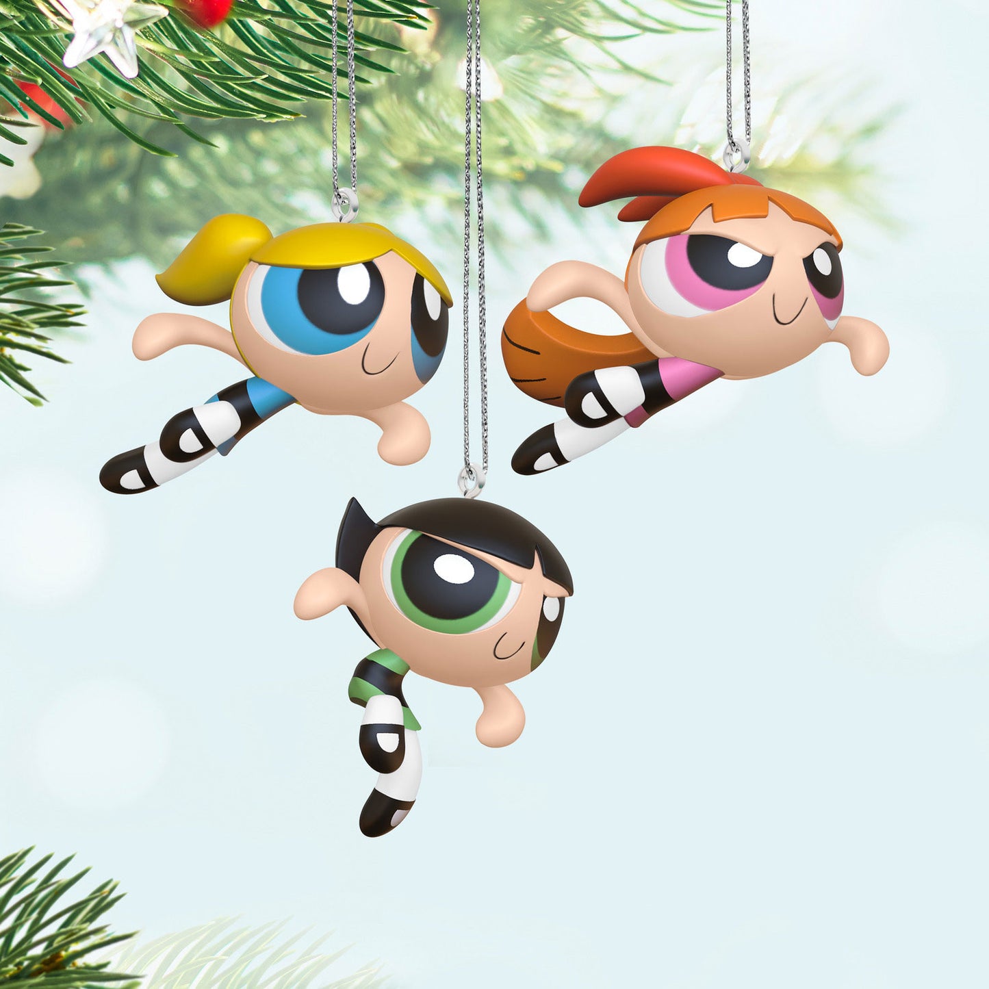 Hallmark 2024 The Powerpuff Girls Blossom™, Bubbles™ and Buttercup™ Ornaments, Set of 3