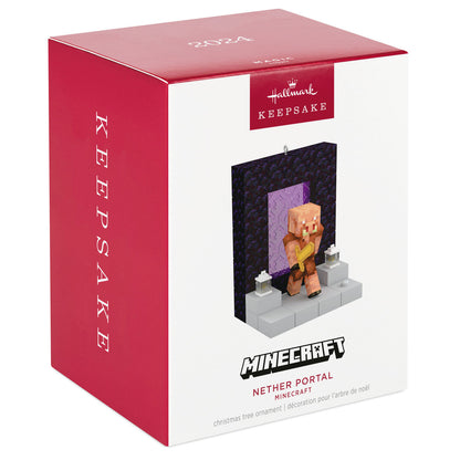 Hallmark 2024 Minecraft Nether Portal Ornament With Light