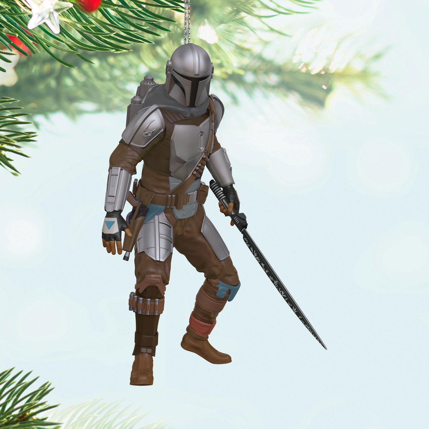 Hallmark Star Wars: The Mandalorian™ Wielding the Darksaber™ Ornament