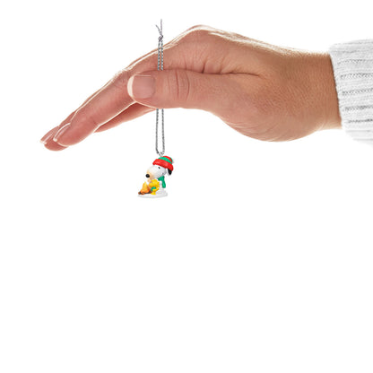 Hallmark 2024 Mini Peanuts® Winter Fun With Snoopy Ornament, 1.02"