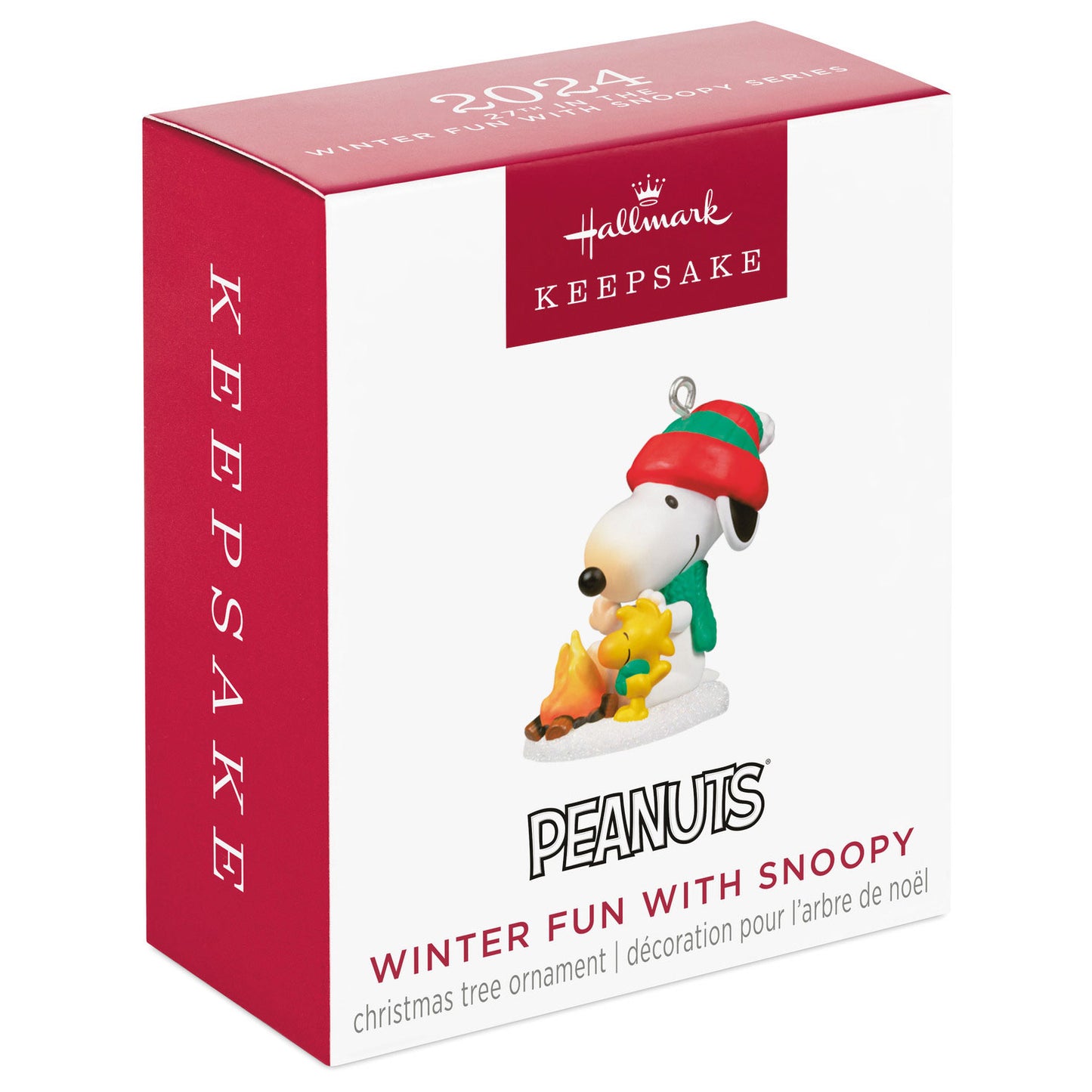 Hallmark 2024 Mini Peanuts® Winter Fun With Snoopy Ornament, 1.02"