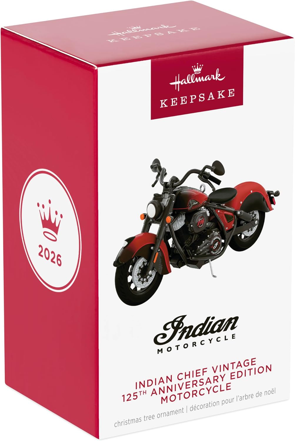 Hallmark Keepsake Christmas Ornament 2026, 2025 Indian Nomad Motorcycle 125th Anniversary 2026, Metal, Gifts for Motorcycle Collectors