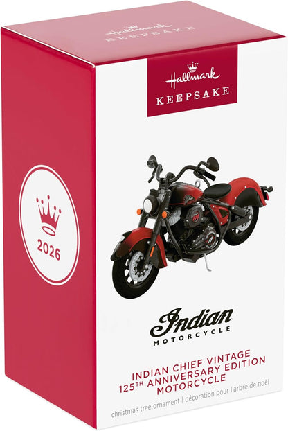 Hallmark Keepsake Christmas Ornament 2026, 2025 Indian Nomad Motorcycle 125th Anniversary 2026, Metal, Gifts for Motorcycle Collectors