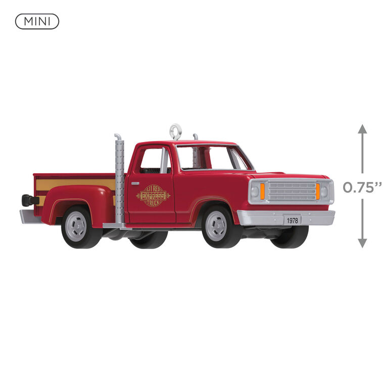 Hallmark Keepsake Christmas Mini Lil' American Trucks 1978 Dodge Li'l Red Express Truck 2025 Metal Ornament, 0.75"