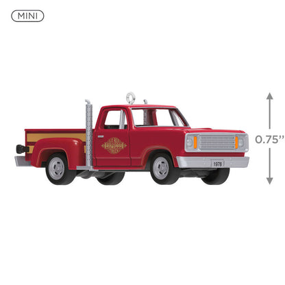 Hallmark Keepsake Christmas Mini Lil' American Trucks 1978 Dodge Li'l Red Express Truck 2025 Metal Ornament, 0.75"