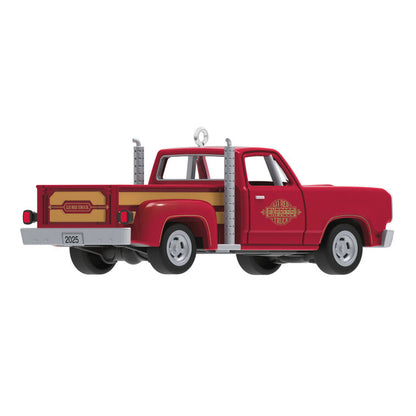 Hallmark Keepsake Christmas Mini Lil' American Trucks 1978 Dodge Li'l Red Express Truck 2025 Metal Ornament, 0.75"