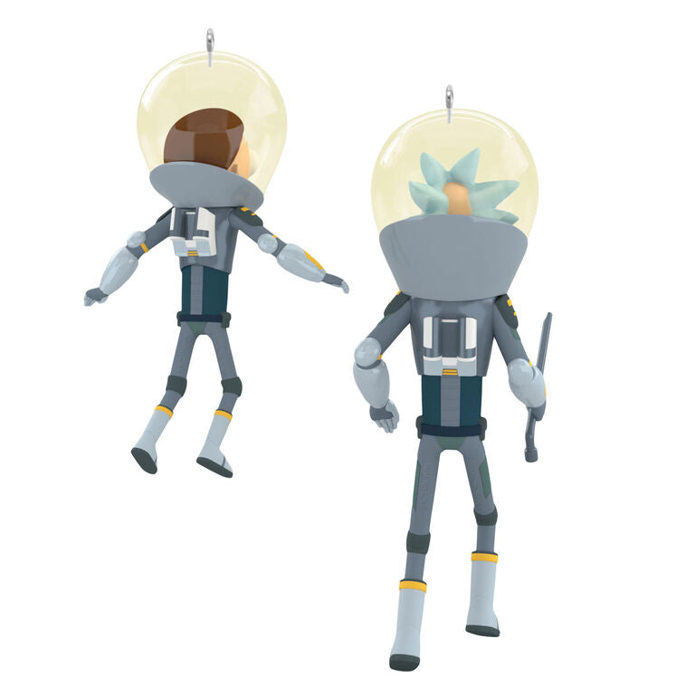 2026 Hallmark Christmas Ornament Rick and Morty "Get Back in the Car, Morty!" Ornaments, Set of 2