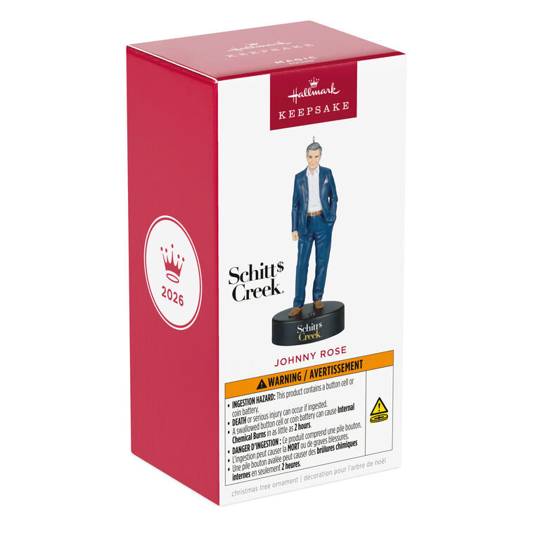2026 Hallmark Christmas ornament Schitt's Creek Johnny Rose Ornament With Sound