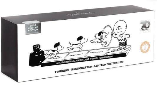 Peanuts Charlie Brown with Snoopy Jump Through Hoops Figurine, 70th Anniversary, Hallmark Limited Edition