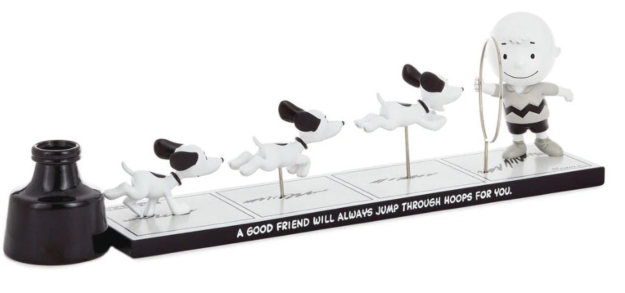 Peanuts Charlie Brown with Snoopy Jump Through Hoops Figurine, 70th Anniversary, Hallmark Limited Edition