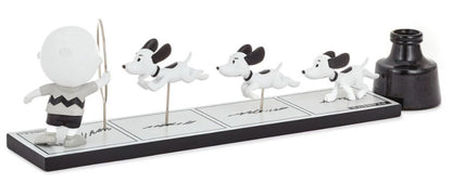 Peanuts Charlie Brown with Snoopy Jump Through Hoops Figurine, 70th Anniversary, Hallmark Limited Edition