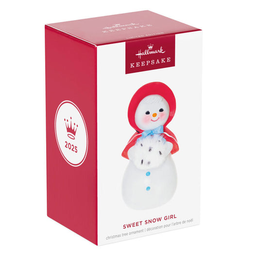Hallmark 2025 Sweet Snow Girl Porcelain Ornament Limited Edition - BCGiftMall