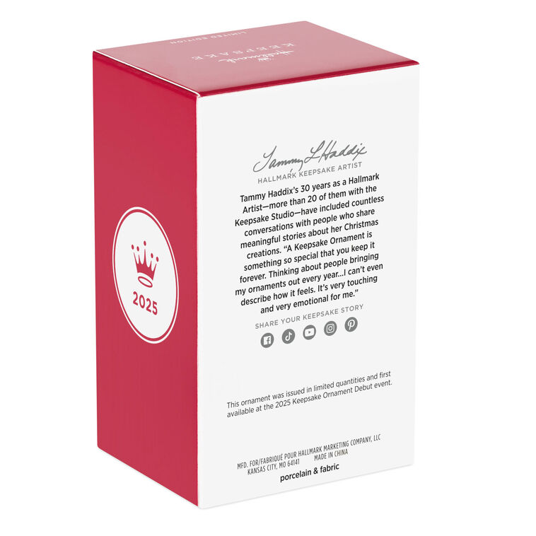 Hallmark 2025 Sweet Snow Girl Porcelain Ornament Limited Edition - BCGiftMall