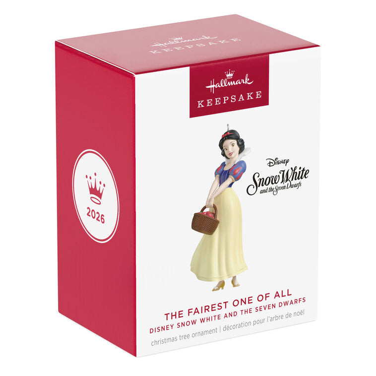 2026 Hallmark Christmas Ornament Disney Snow White and the Seven Dwarfs The Fairest One of All