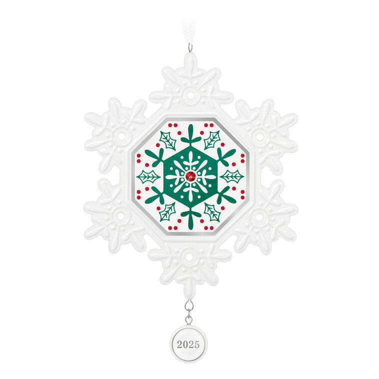 Hallmark Keepsake Christmas Ornament 2025, Snowflake 2025, Porcelain, Snowflake Gifts