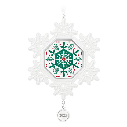 Hallmark Keepsake Christmas Ornament 2025, Snowflake 2025, Porcelain, Snowflake Gifts