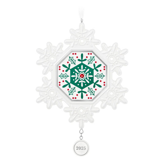 Hallmark Keepsake Christmas Ornament 2025, Snowflake 2025, Porcelain, Snowflake Gifts