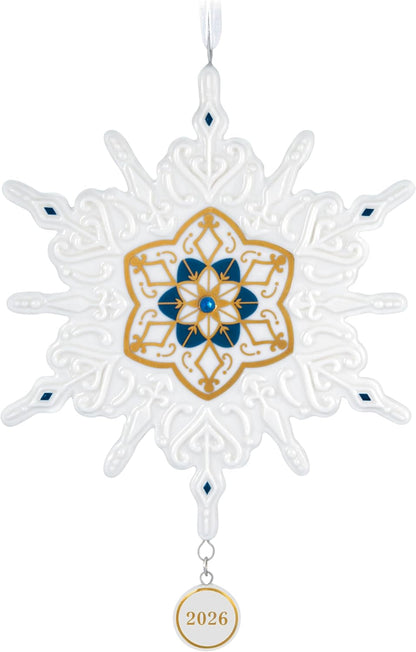 Hallmark Keepsake Christmas Ornament Snowflake 2026, Porcelain, Snowflake Gifts