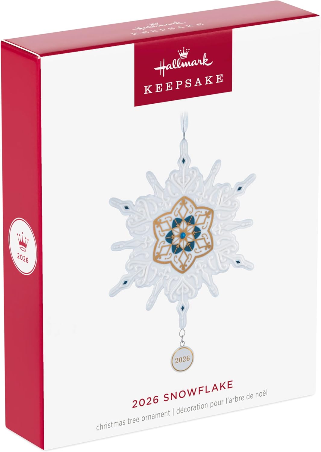 Hallmark Keepsake Christmas Ornament Snowflake 2026, Porcelain, Snowflake Gifts