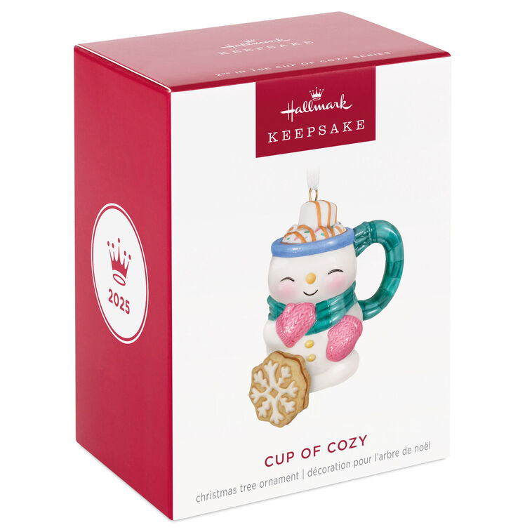 Hallmark Keepsake Christmas Ornament 2025, Cup of Cozy, Porcelain, Gifts for Christmas Lovers