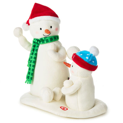 Hallmark Snowball Fight! Musical Snowmen Plush With Motion, 10"