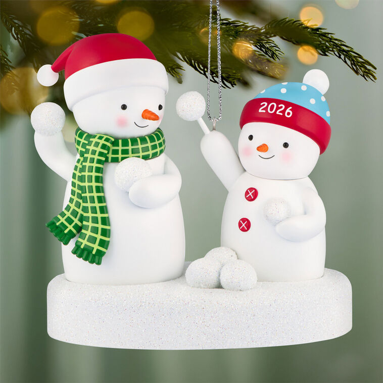 Hallmark Christmas Ornament Snowball Fight 2026 Musical Ornament