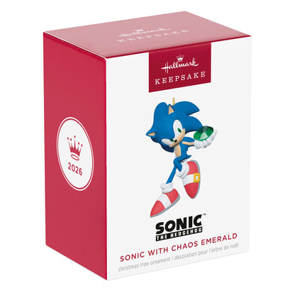Hallmark 2026 Christmas Sonic the Hedgehog Sonic With Chaos Emerald Ornament