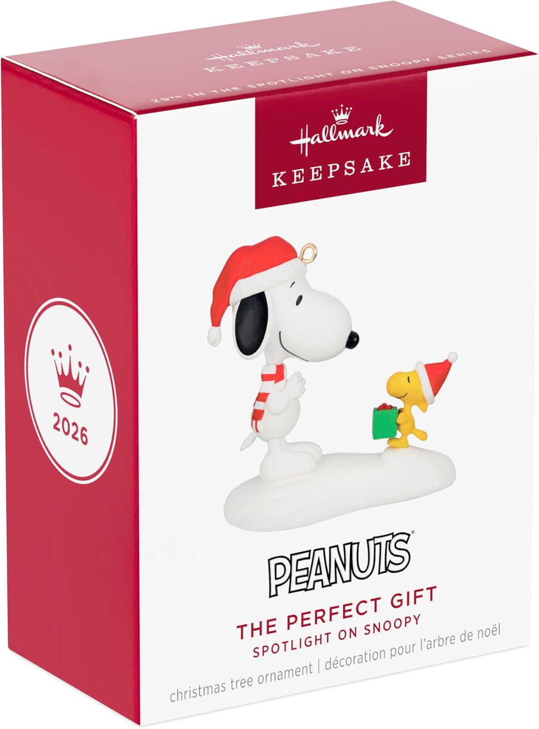 Hallmark 2026 Keepsake Peanuts Christmas Ornament (Spotlight on Snoopy)