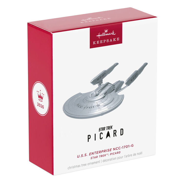 Hallmark 2026 Christmas Ornament Star Trek: Picard U.S.S. Enterprise NCC-1701-G Metal