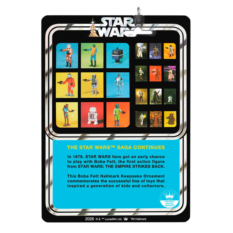 2026 Hallmark Christmas Ornament Star Wars Boba Fett Vintage Figure