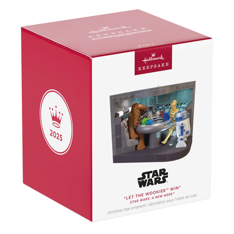 Hallmark 2025 Star Wars: A New Hope™ "Let the Wookiee™ Win" Ornament With Video, Light and Sound - BCGiftMall