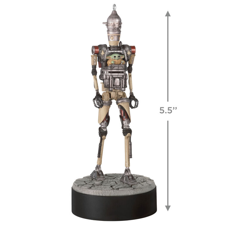 Hallmark Keepsake Christmas Ornament 2025, Star Wars: The Mandalorian Grogu Operating IG-12 with Sound, Gifts for Star Wars Fans - BCGiftMall