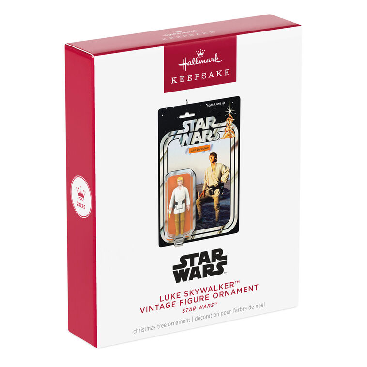 Hallmark Keepsake Christmas Ornament 2025, Star Wars Luke Skywalker Vintage Figure, Gifts for Star Wars Fans - BCGiftMall