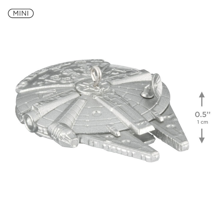 Hallmark 2026 Christmas Ornament Mini Star Wars Millennium Falcon Ornament, 0.5"