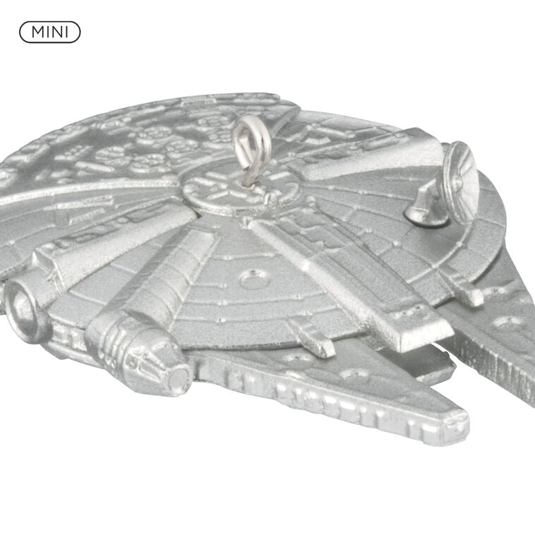 Hallmark 2026 Christmas Ornament Mini Star Wars Millennium Falcon Ornament, 0.5"