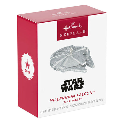 Hallmark 2026 Christmas Ornament Mini Star Wars Millennium Falcon Ornament, 0.5"