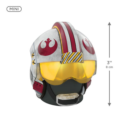 2026 Hallmark Christmas Ornament Mini Star Wars Red Five Rebel Pilot ShowToppers Musical Tree Topper With Light, 3"