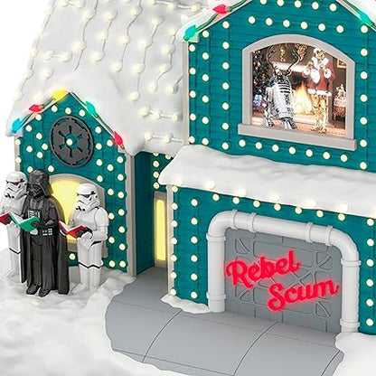 Hallmark Keepsake Christmas Tabletop Decoration, Star Wars The Merriest House in The Galaxy Musical with Light, Gifts for Star Wars Fans