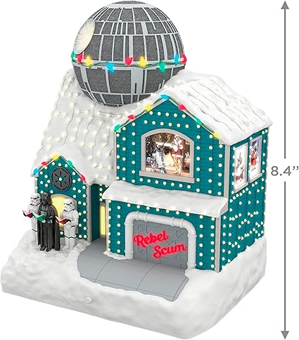 Hallmark Keepsake Christmas Tabletop Decoration, Star Wars The Merriest House in The Galaxy Musical with Light, Gifts for Star Wars Fans