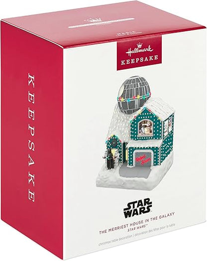 Hallmark Keepsake Christmas Tabletop Decoration, Star Wars The Merriest House in The Galaxy Musical with Light, Gifts for Star Wars Fans